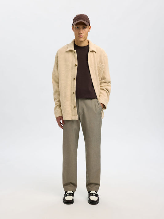 SELECTED Egret Structure Over-Shirt