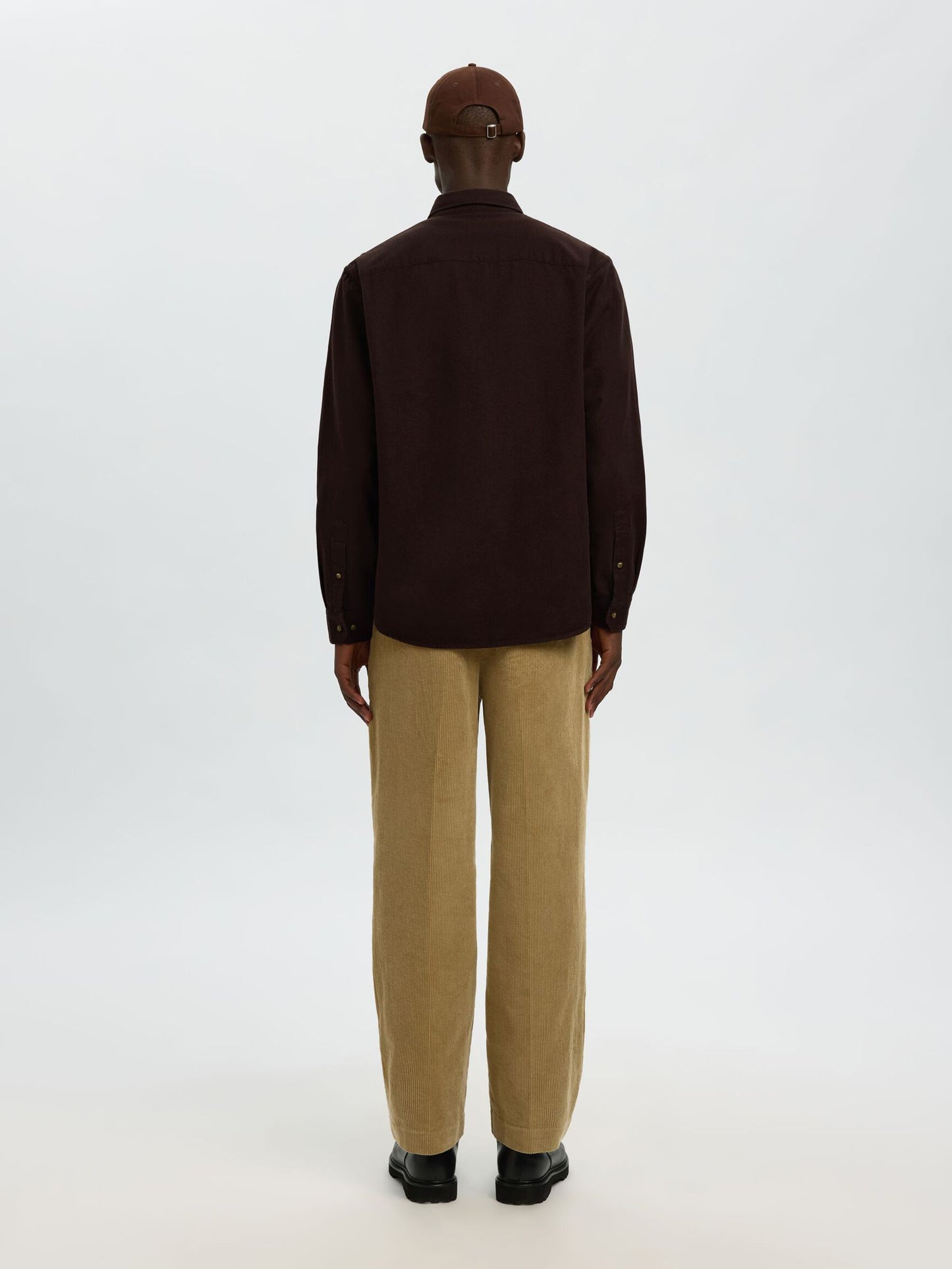 SELECTED Brown Button Down Shirt