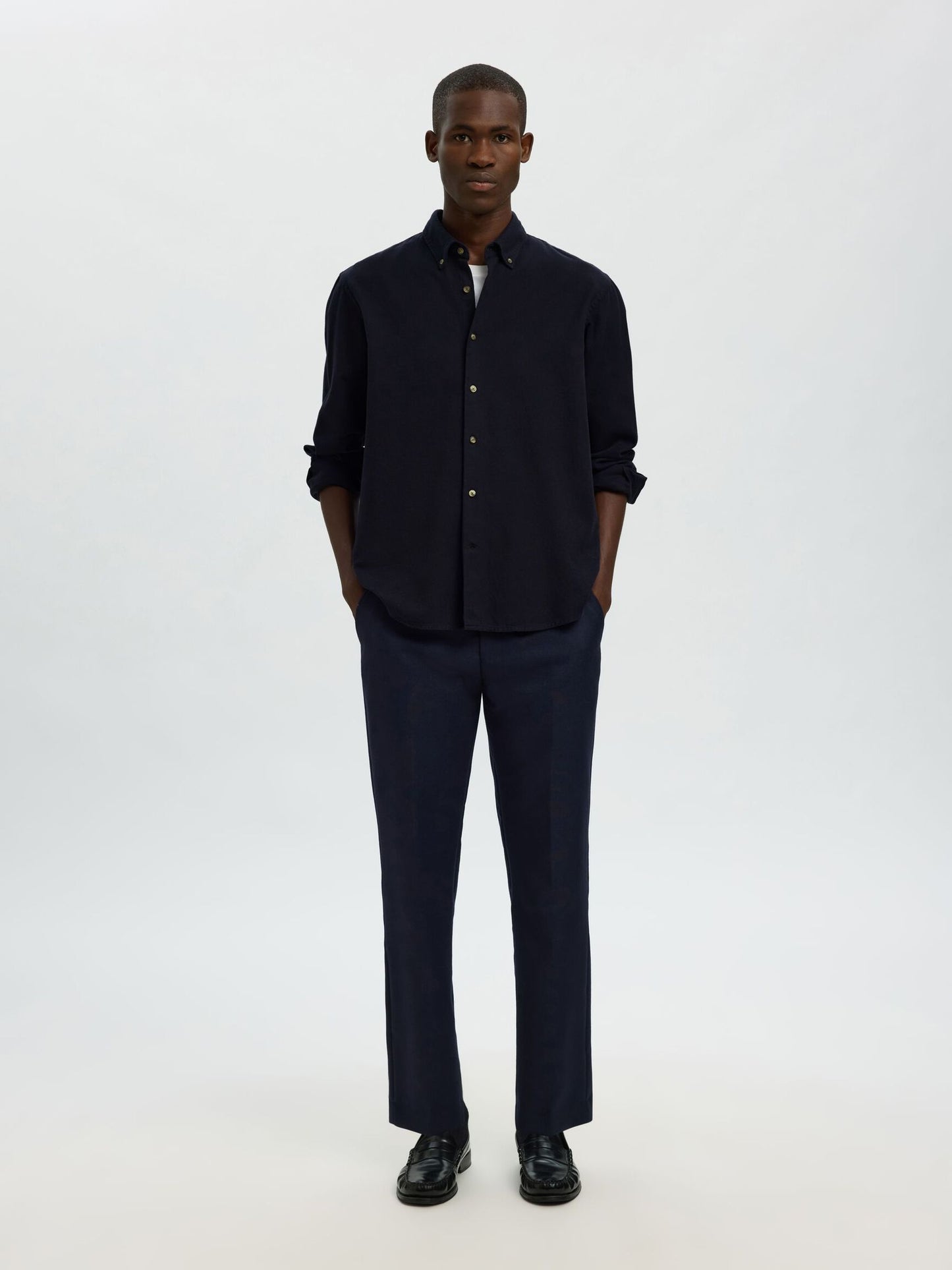 SELECTED HOMME Navy Button Down Shirt