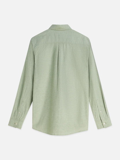 Scotch & Soda Green Oxford Cotton Button-Down Shirt