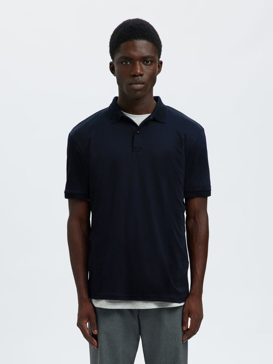 SELECTED HOMME Navy Slim Fit Polo