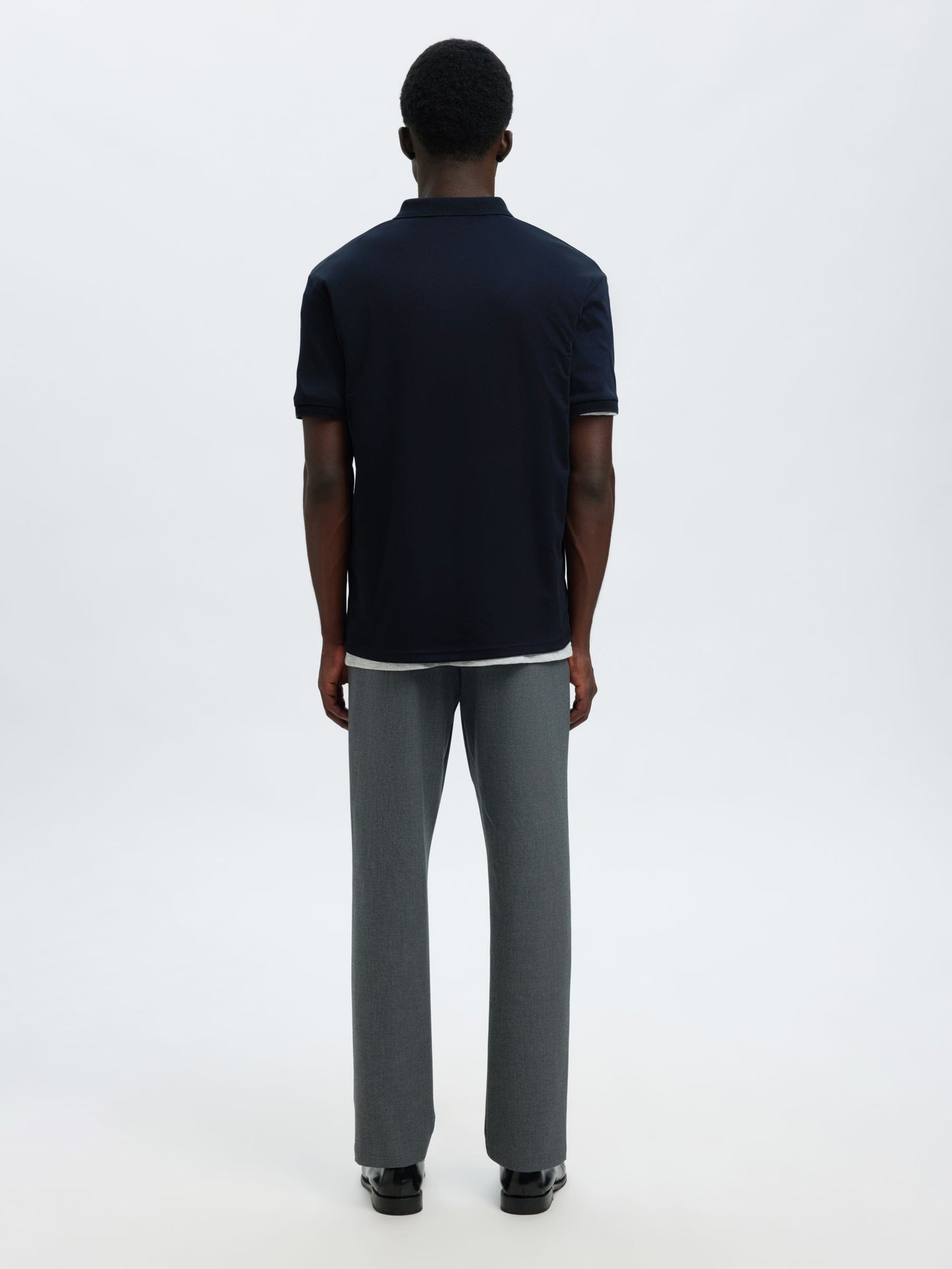 SELECTED HOMME Navy Slim Fit Polo