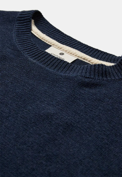 ANERKJENDT Navy Cotton/Silk Blend Knit