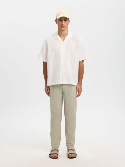 SELECTED linen blend trousers