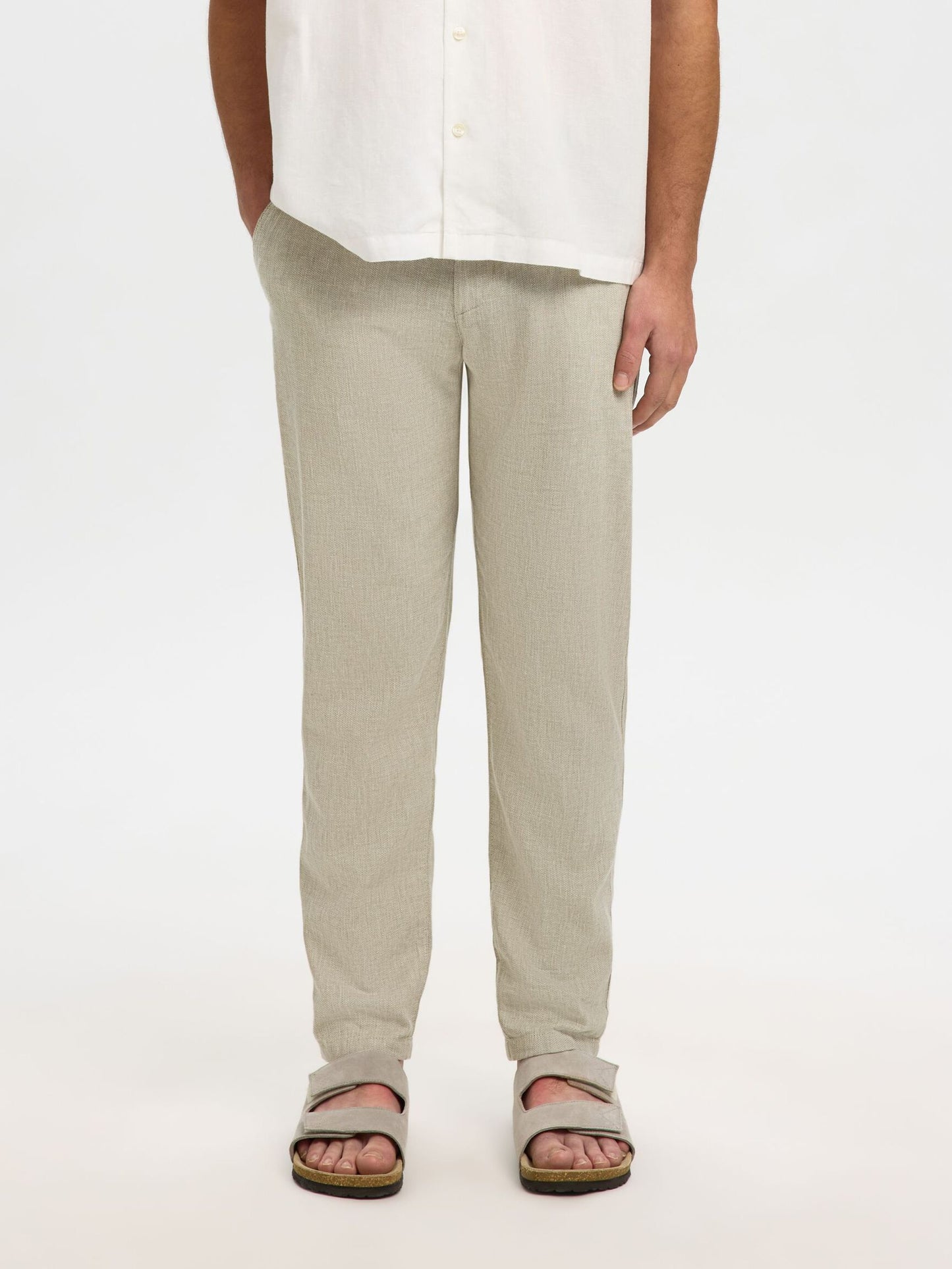 SELECTED linen blend trousers