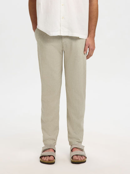 SELECTED linen blend trousers