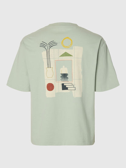 SELECTED Aqua Relax Fit Graphic T-Shirt