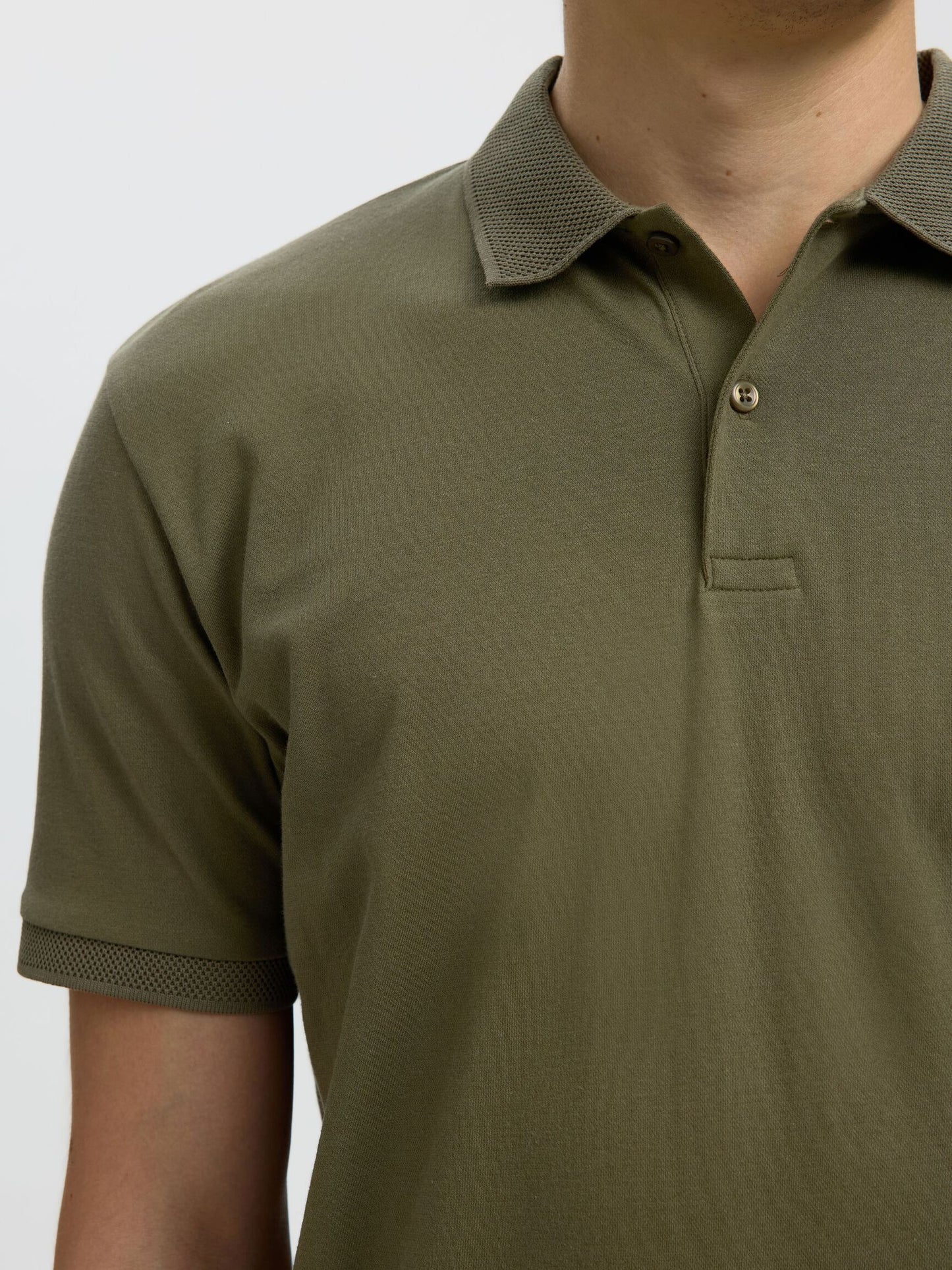 SELECTED HOMME Green Slim Fit Polo