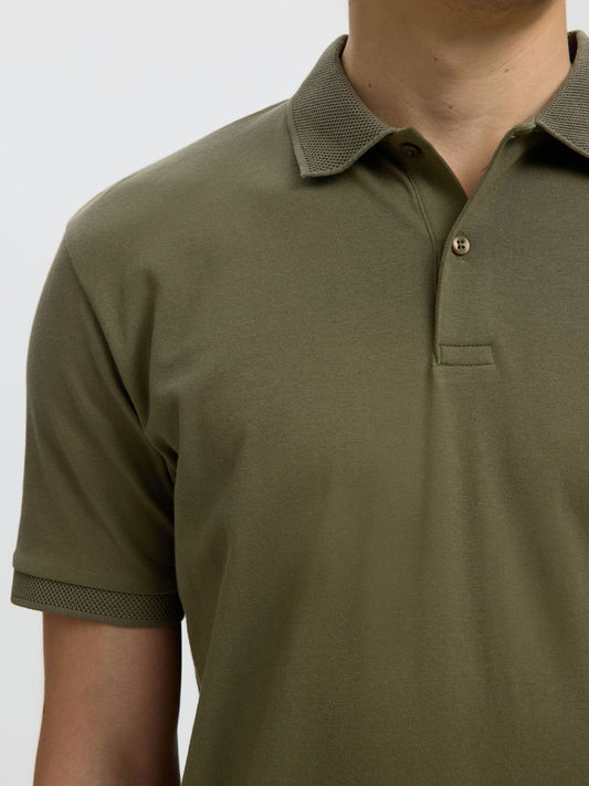 SELECTED HOMME Green Slim Fit Polo