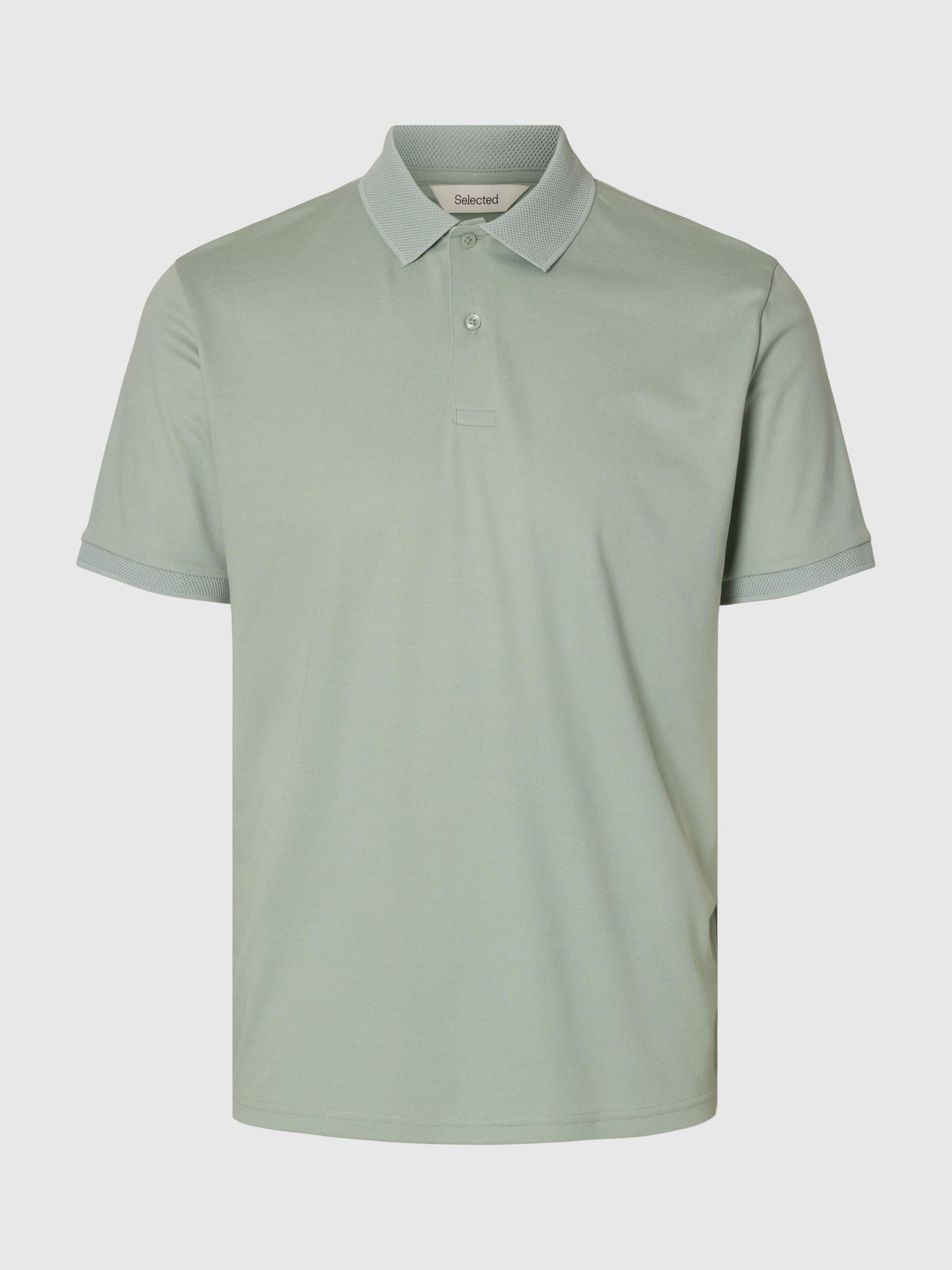 SELECTED HOMME Aqua Green Slim Fit Polo
