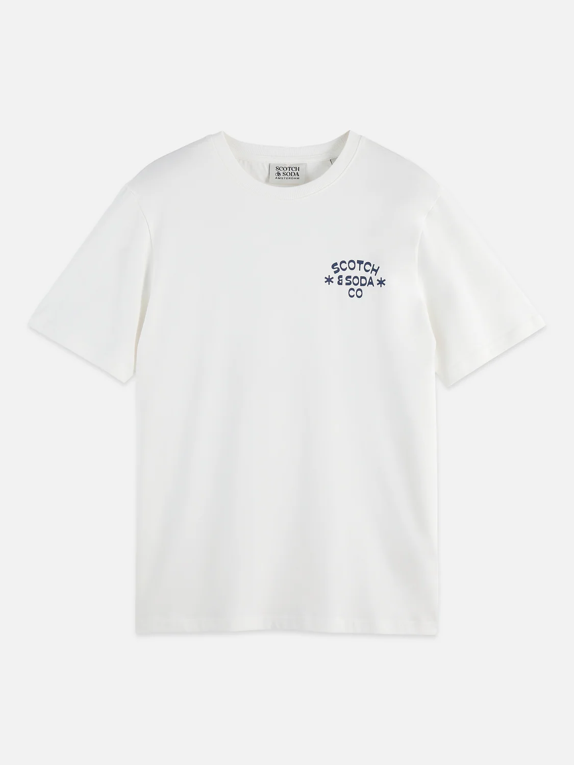 Scotch & Soda White Logo T Shirt