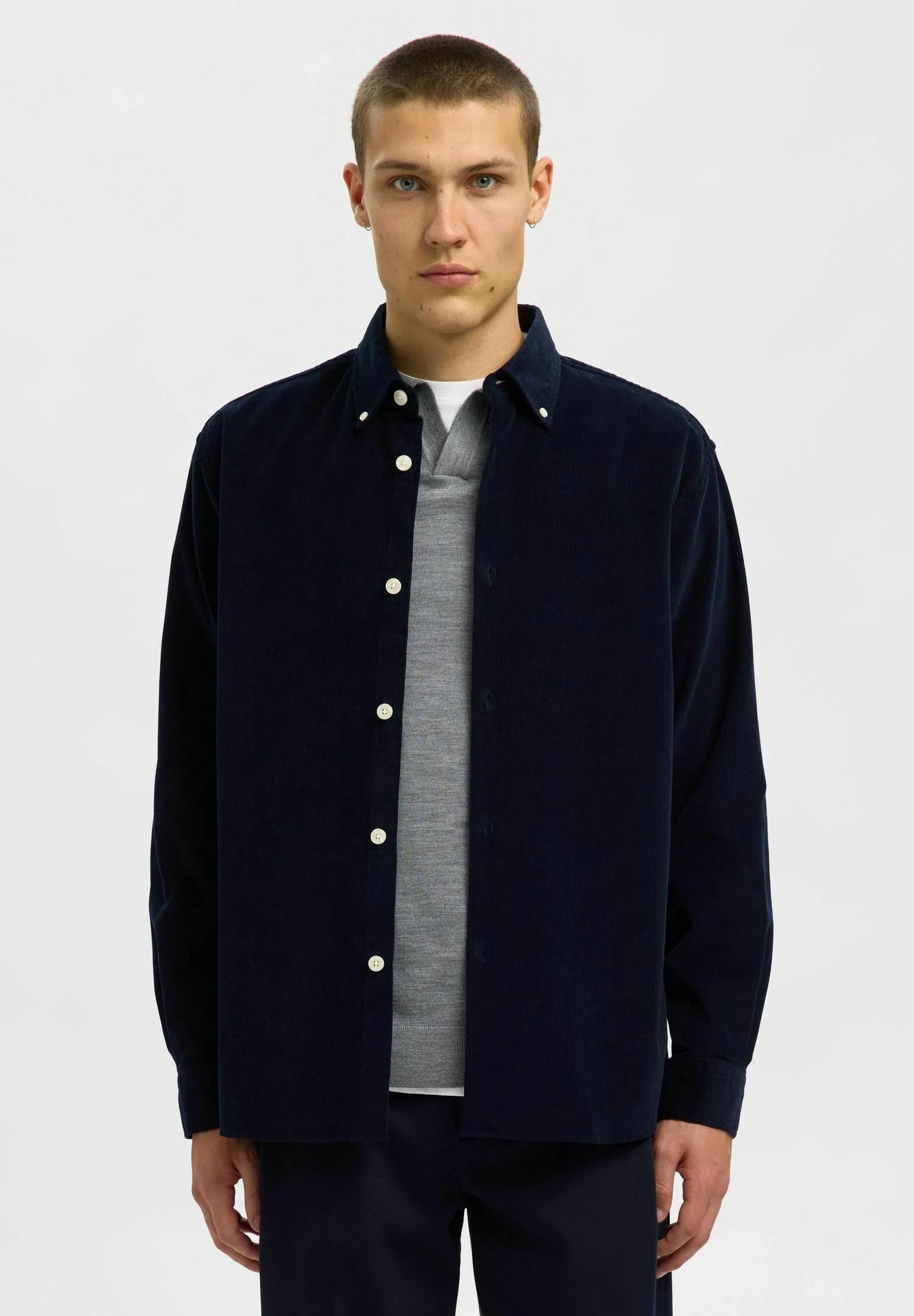 Selected Navy Cord Shirt