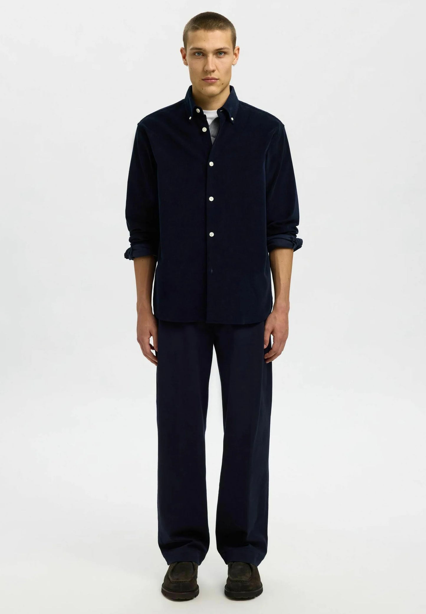 Selected Navy Cord Shirt