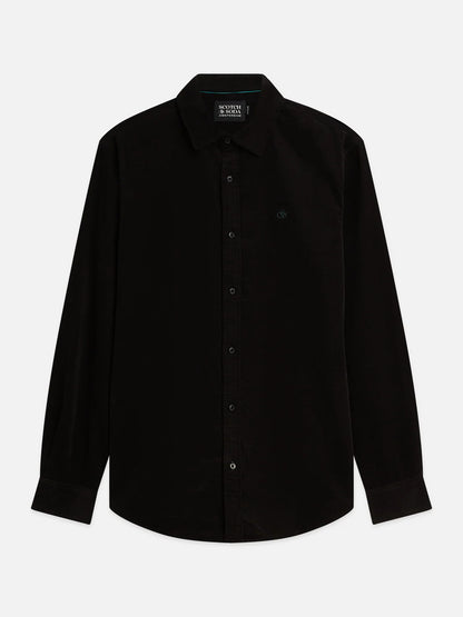 Scotch & Soda Black Fine Cord Shirt