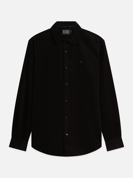 Scotch & Soda Black Fine Cord Shirt