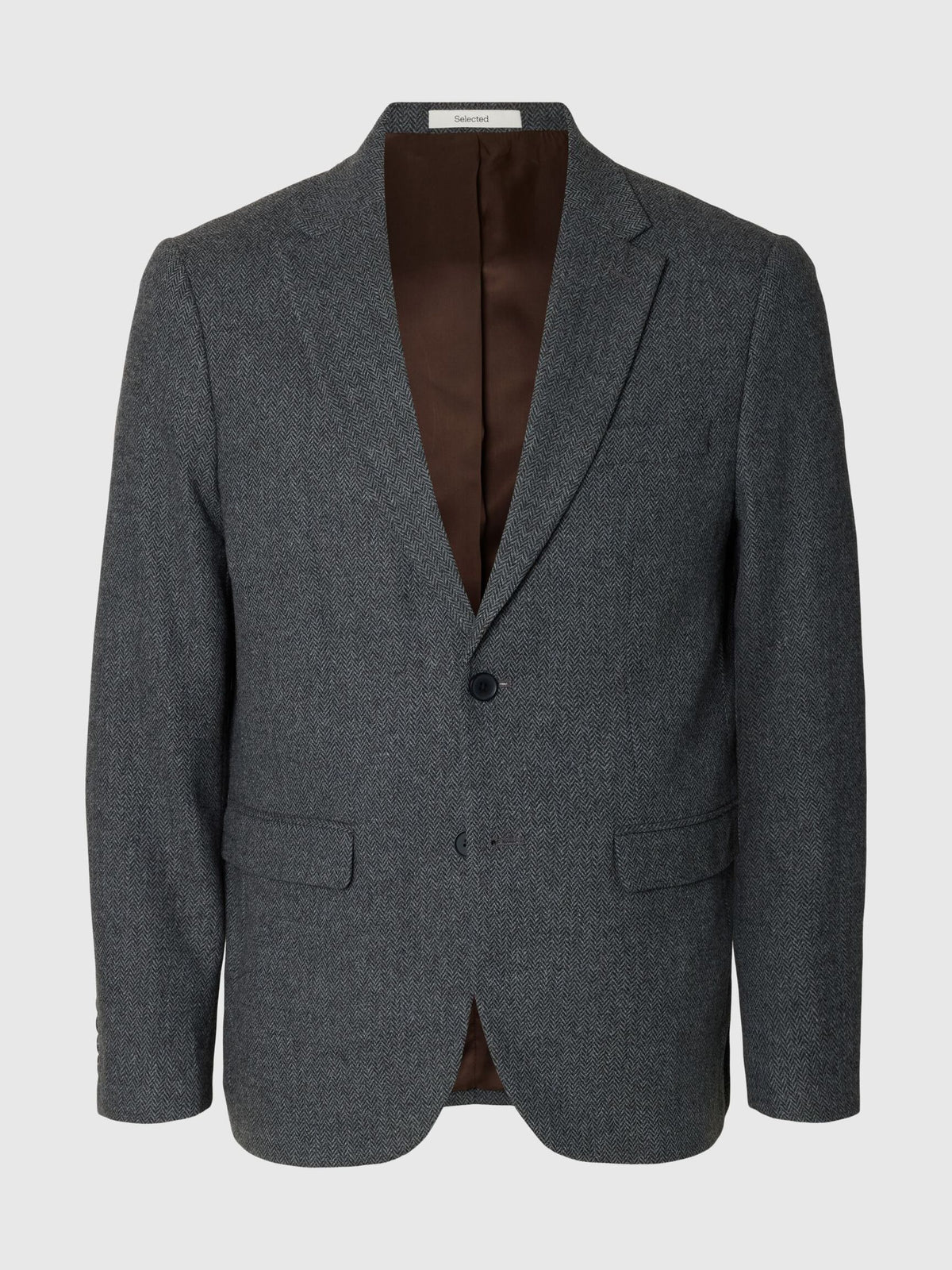 Selected Homme Herringbone Wool Blazer