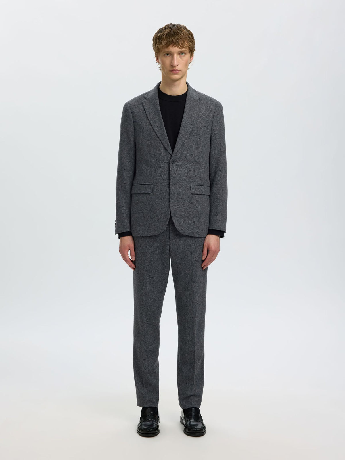 Selected Homme Herringbone Wool Blazer