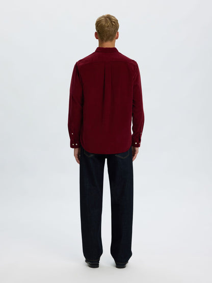 Selected Tawny Port Cord Shirt