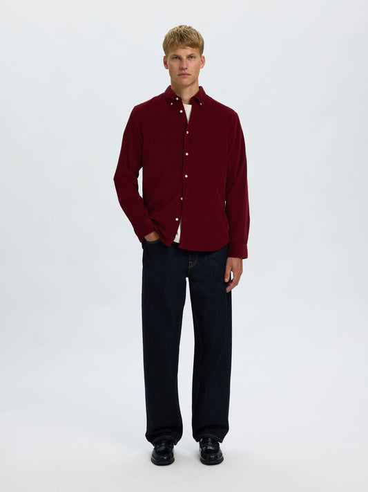 Selected Tawny Port Cord Shirt