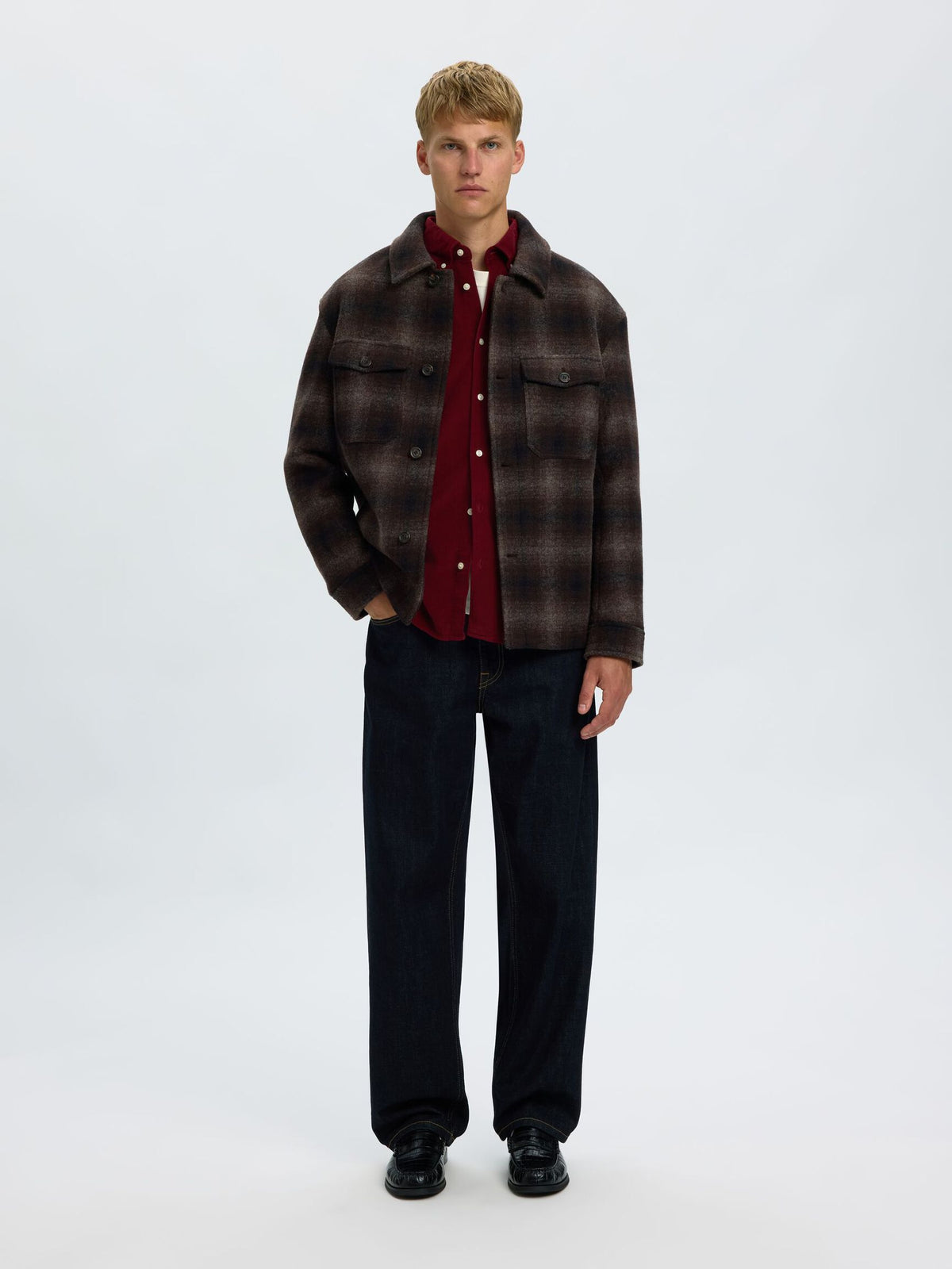 Selected Tawny Port Cord Shirt