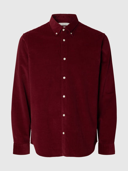 Selected Tawny Port Cord Shirt