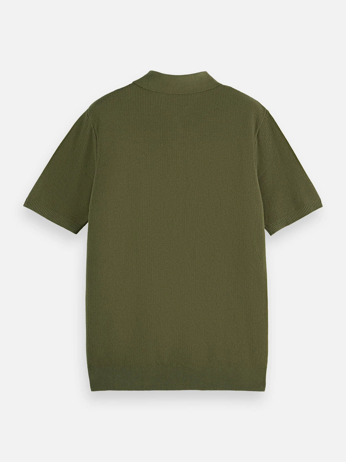 Scotch & Soda Green Structure Knit Polo