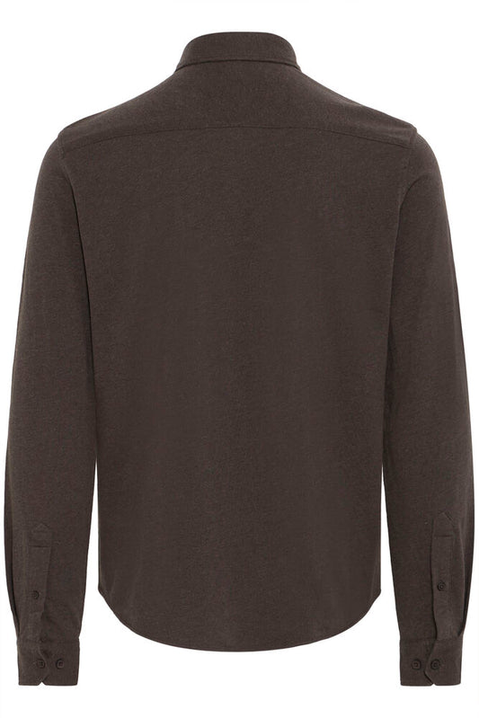 Casual Friday Brown Brushed Cotton Shirt