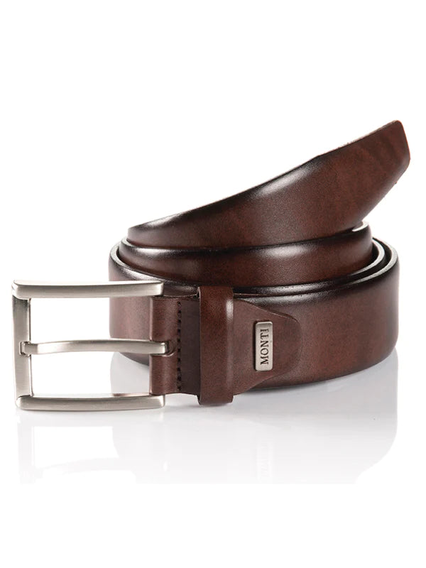brown leather belt