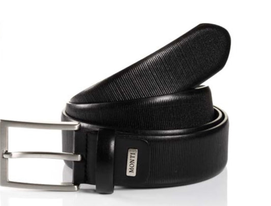 black leather belt